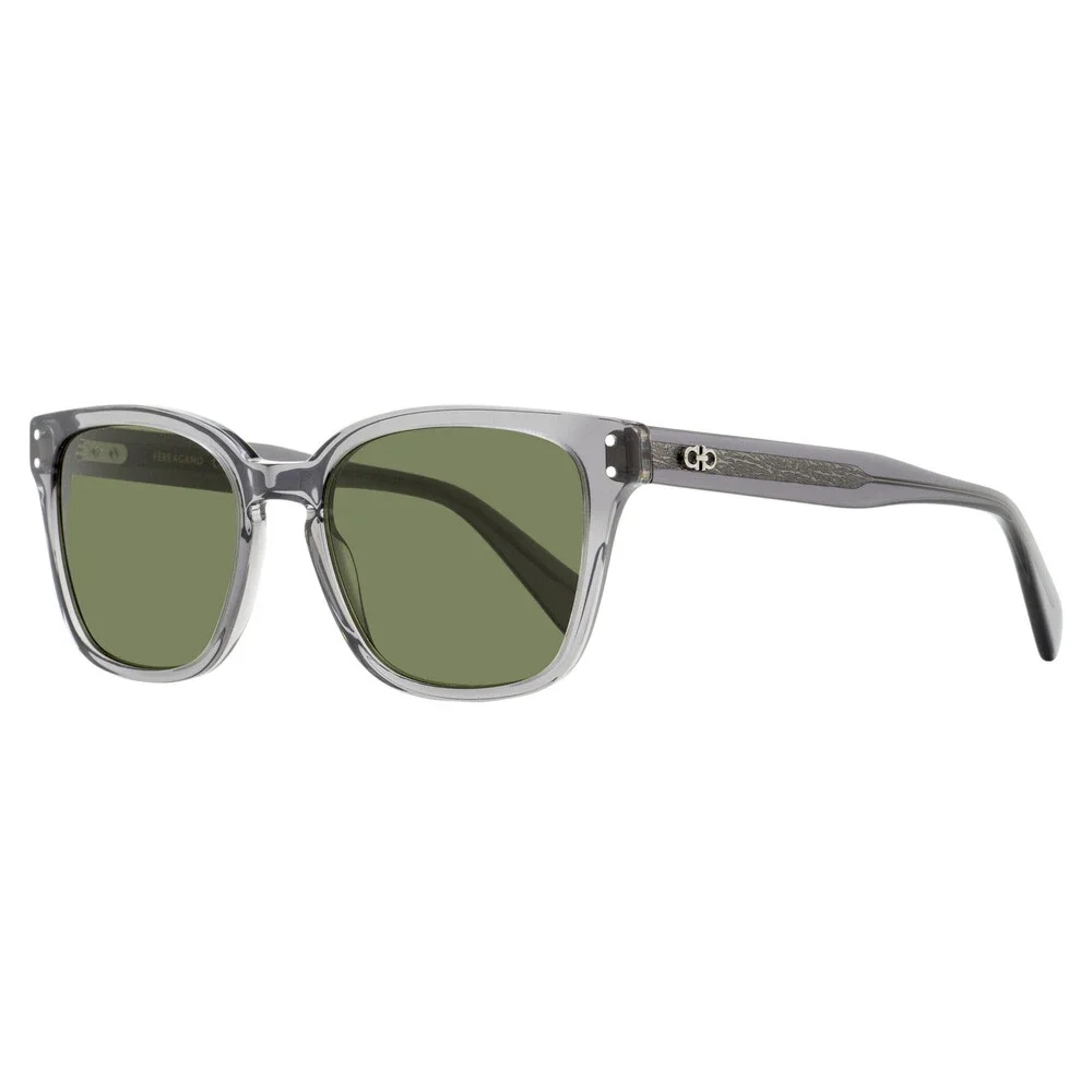 Ferragamo Square Keyhole Sunglasses SF1040SCP 020 Transparent Gray 55mm